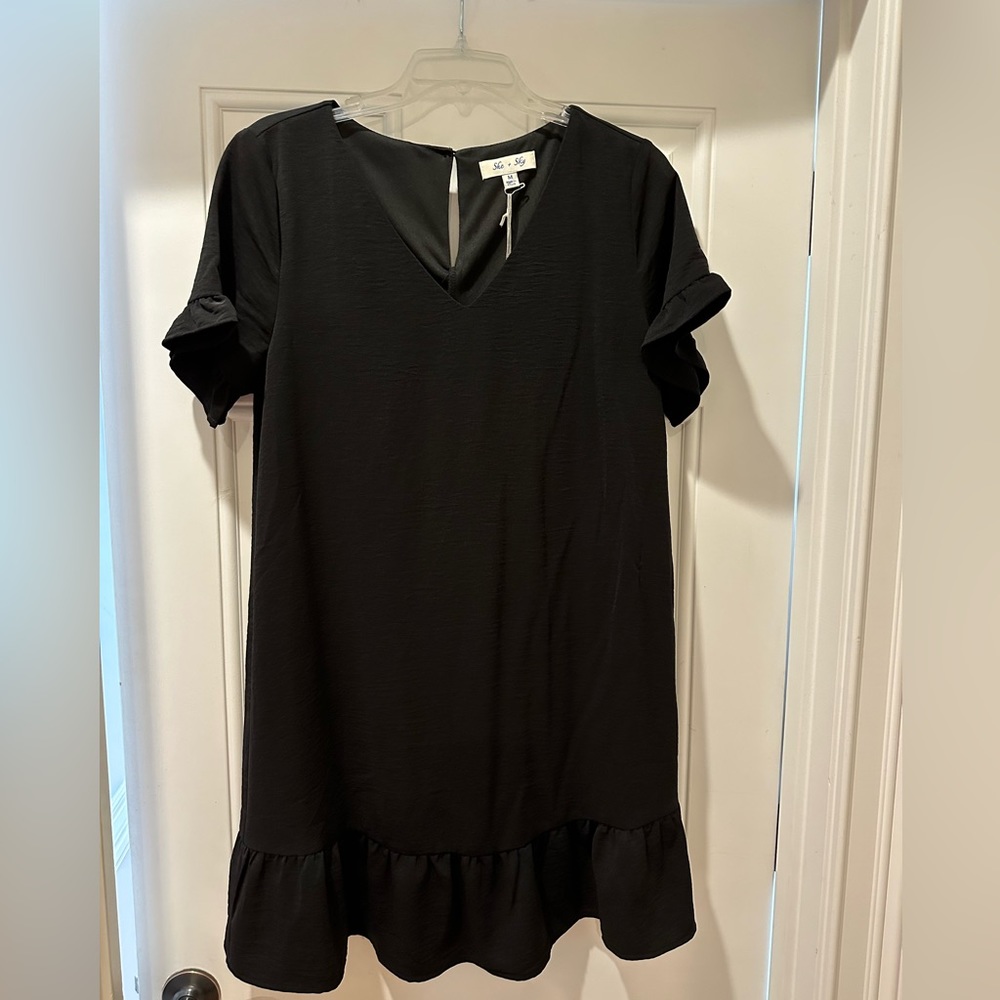 She + Sky Black Short Sleeve Dress NWT